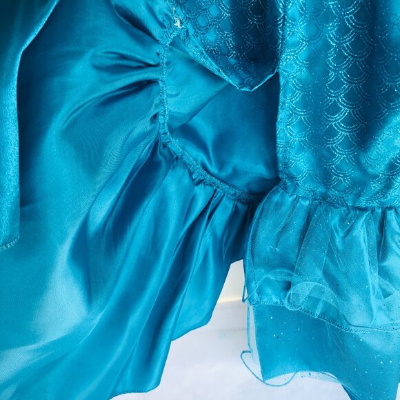 New w/Tag-Great Pretenders Blue Sparkle Mermaid Dress - Size 5-6  - Picture 5 of 14